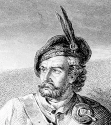 Rob Roy separa i duellanti Rashleigh e Francis Osbaldistone, inciso da John Le Conte, 1867 (dettaglio)